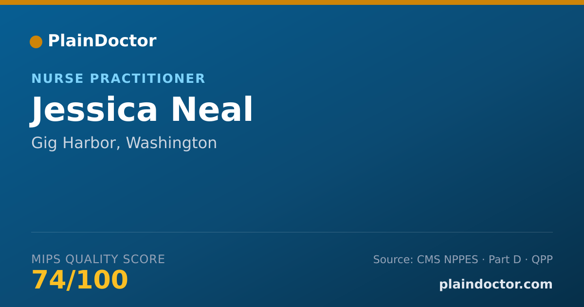 Shareable card for Jessica Neal - Nurse Practitioner, Gig Harbor, WA