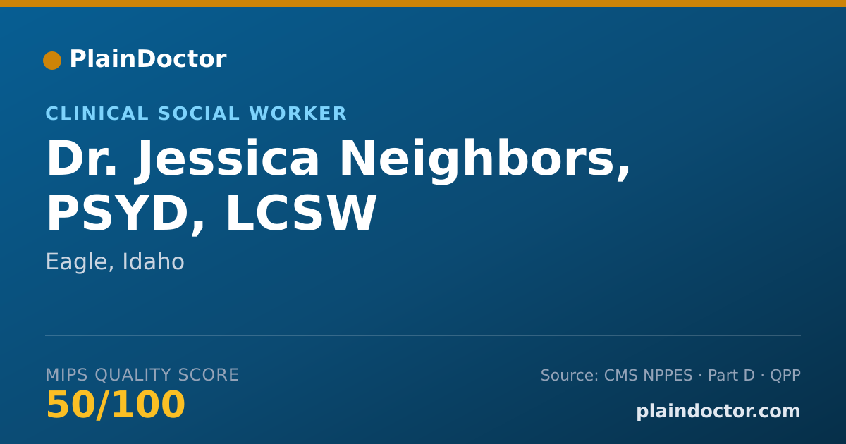 Shareable card for Jessica Neighbors, PSYD, LCSW - Clinical Social Worker, Eagle, ID