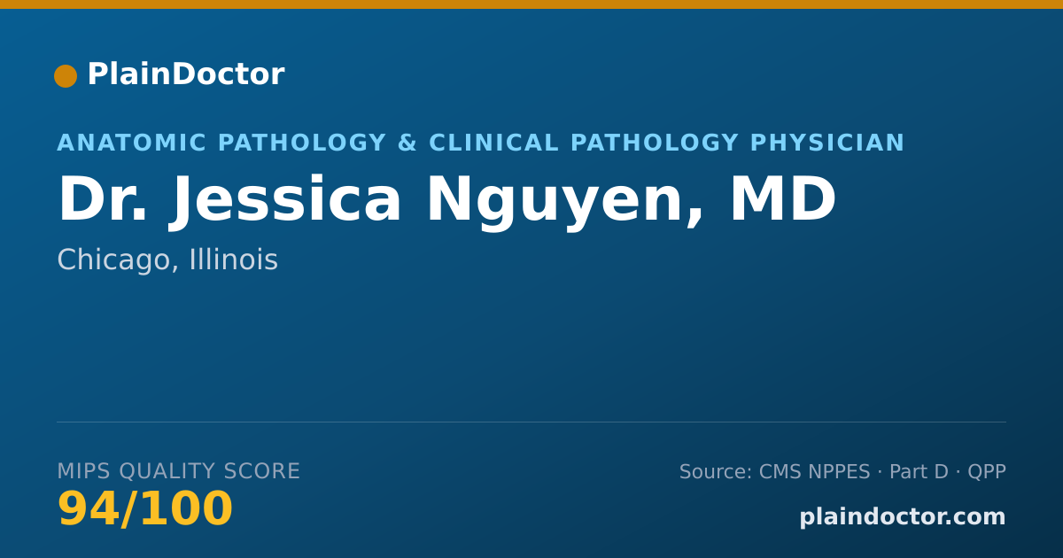 Shareable card for Jessica Nguyen, MD - Anatomic Pathology & Clinical Pathology Physician, Chicago, IL