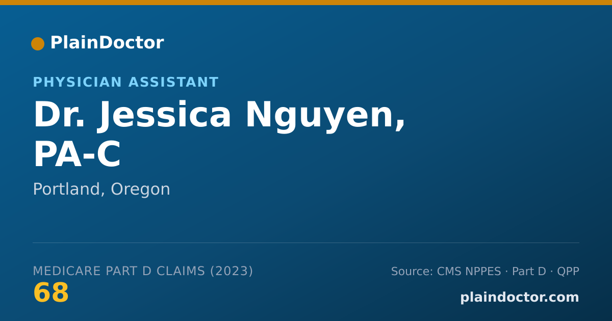 Shareable card for Jessica Nguyen, PA-C - Physician Assistant, Portland, OR