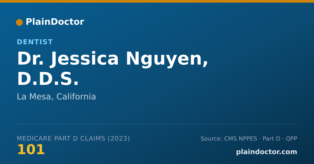 Shareable card for Jessica Nguyen, D.D.S. - Dentist, La Mesa, CA