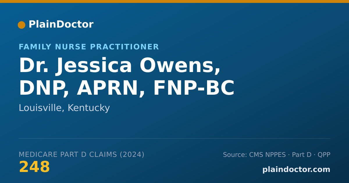 Shareable card for Jessica Owens, DNP, APRN, FNP-BC - Family Nurse Practitioner, Louisville, KY