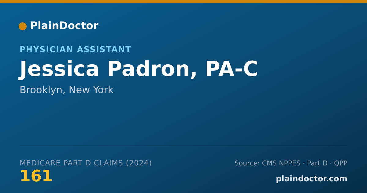 Shareable card for Jessica Padron, PA-C - Physician Assistant, Brooklyn, NY