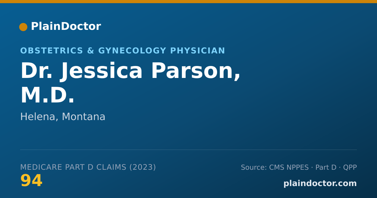 Shareable card for Jessica Parson, M.D. - Obstetrics & Gynecology Physician, Helena, MT