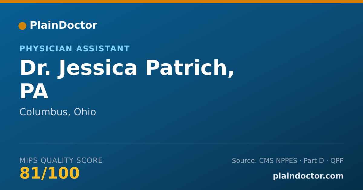 Shareable card for Jessica Patrich, PA - Physician Assistant, Columbus, OH