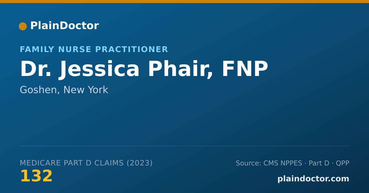 Shareable card for Jessica Phair, FNP - Family Nurse Practitioner, Goshen, NY
