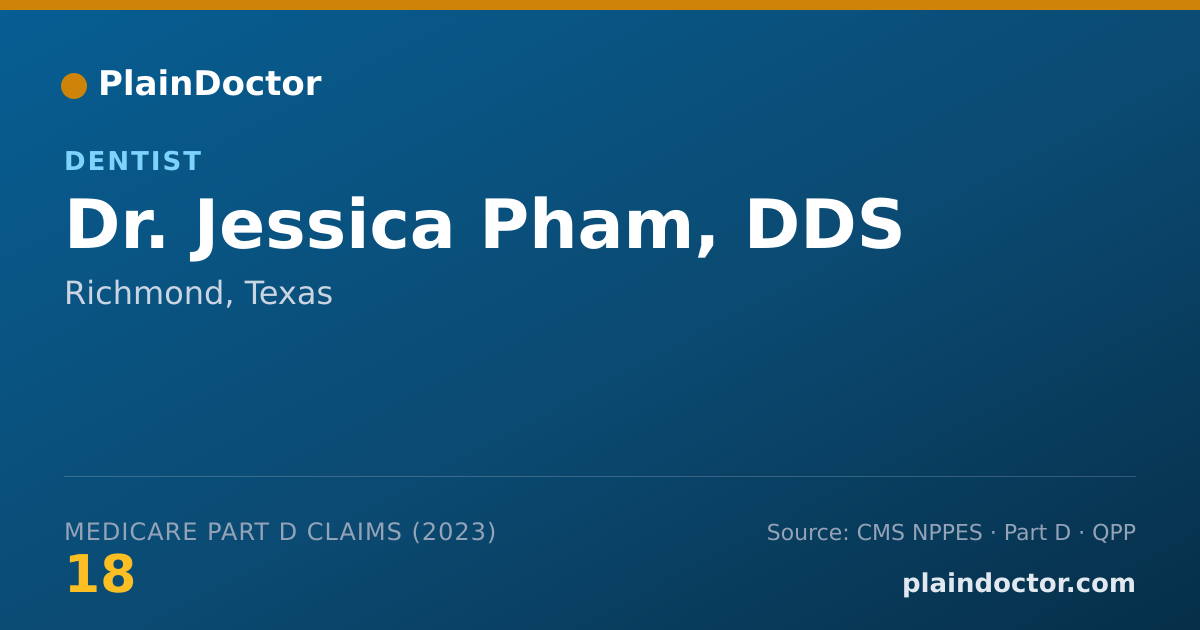 Shareable card for Jessica Pham, DDS - Dentist, Richmond, TX