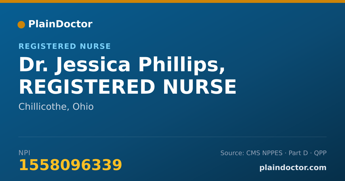 Shareable card for Jessica Phillips, REGISTERED NURSE - Registered Nurse, Chillicothe, OH