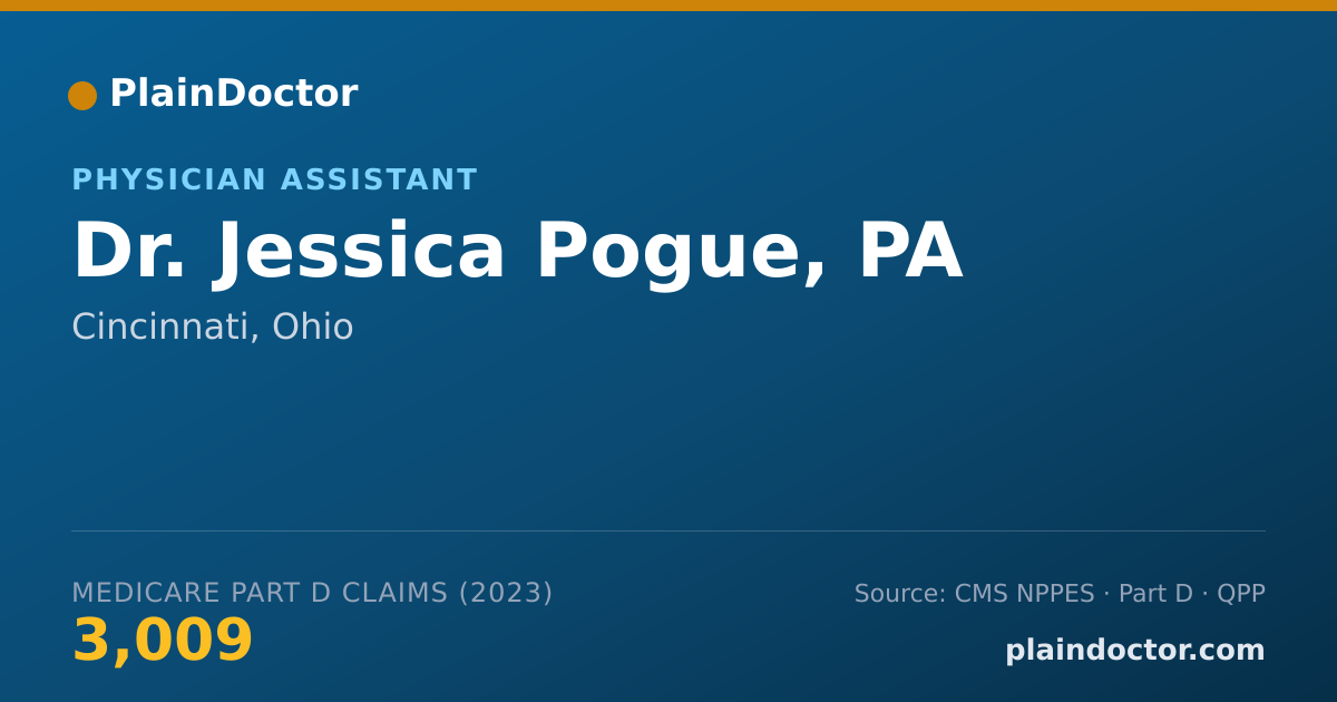 Shareable card for Jessica Pogue, PA - Physician Assistant, Cincinnati, OH