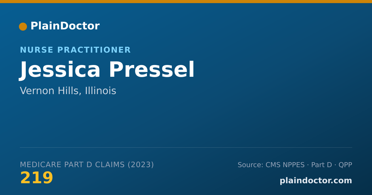 Shareable card for Jessica Pressel - Nurse Practitioner, Vernon Hills, IL