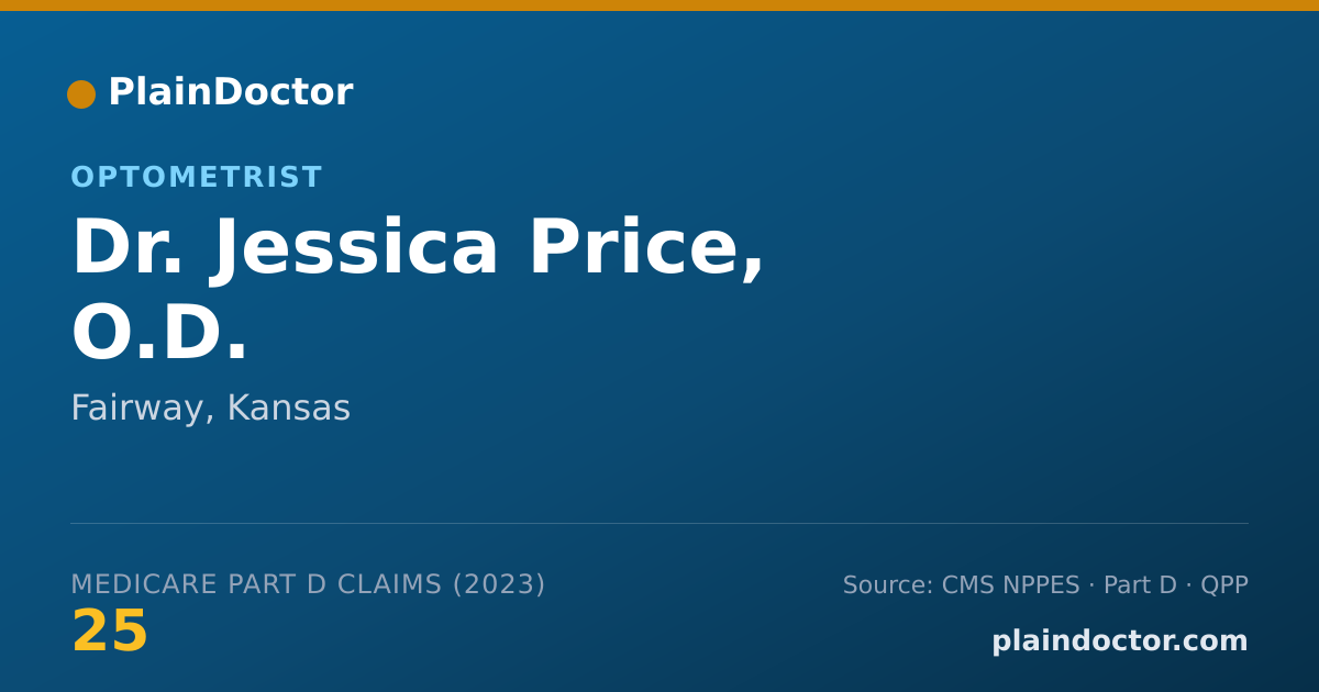 Shareable card for Jessica Price, O.D. - Optometrist, Fairway, KS