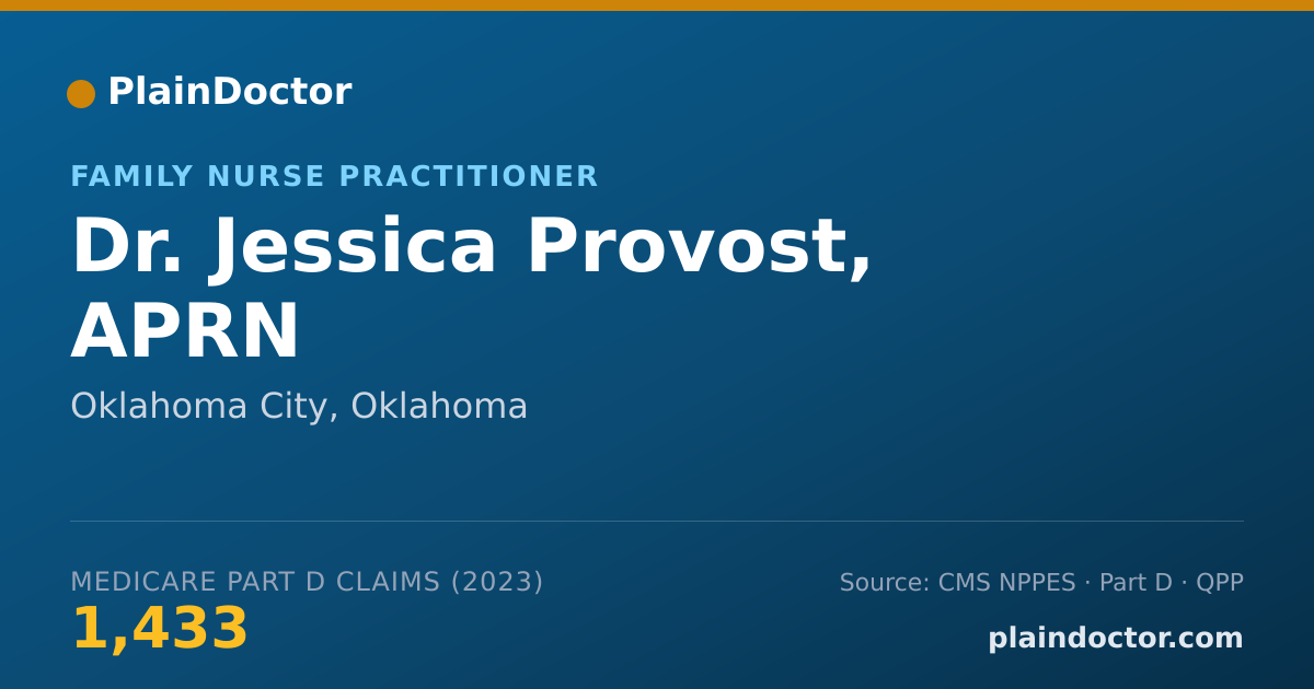 Shareable card for Jessica Provost, APRN - Family Nurse Practitioner, Oklahoma City, OK
