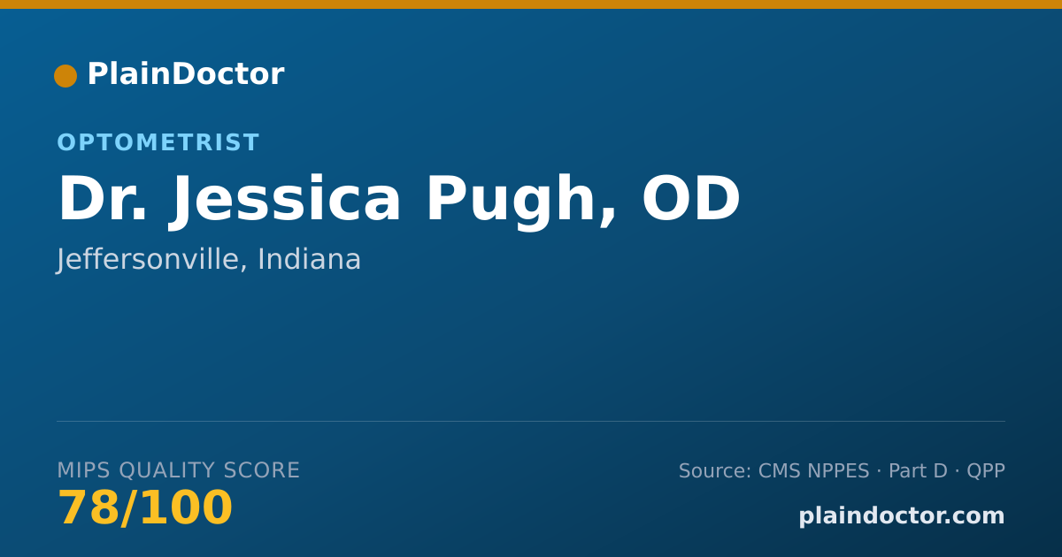 Shareable card for Jessica Pugh, OD - Optometrist, Jeffersonville, IN