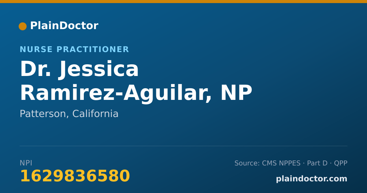 Shareable card for Jessica Ramirez-Aguilar, NP - Nurse Practitioner, Patterson, CA