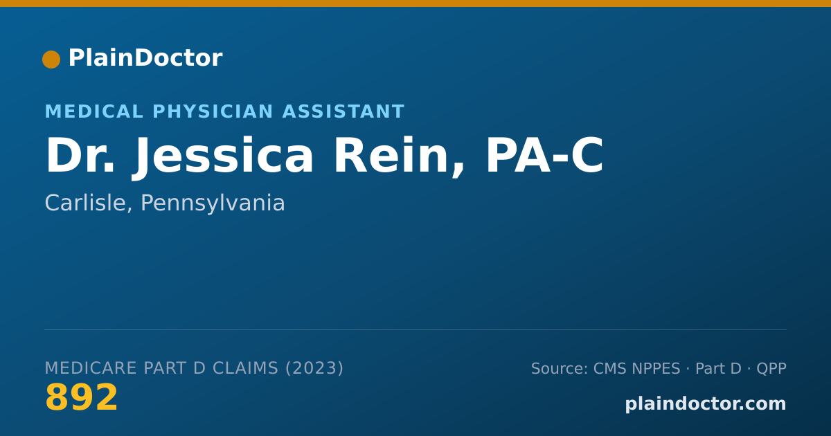 Shareable card for Jessica Rein, PA-C - Medical Physician Assistant, Carlisle, PA