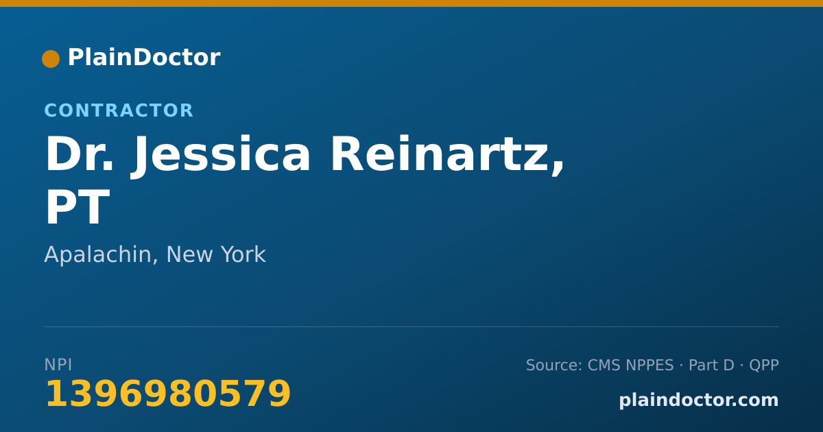 Shareable card for Jessica Reinartz, PT - Contractor, Apalachin, NY