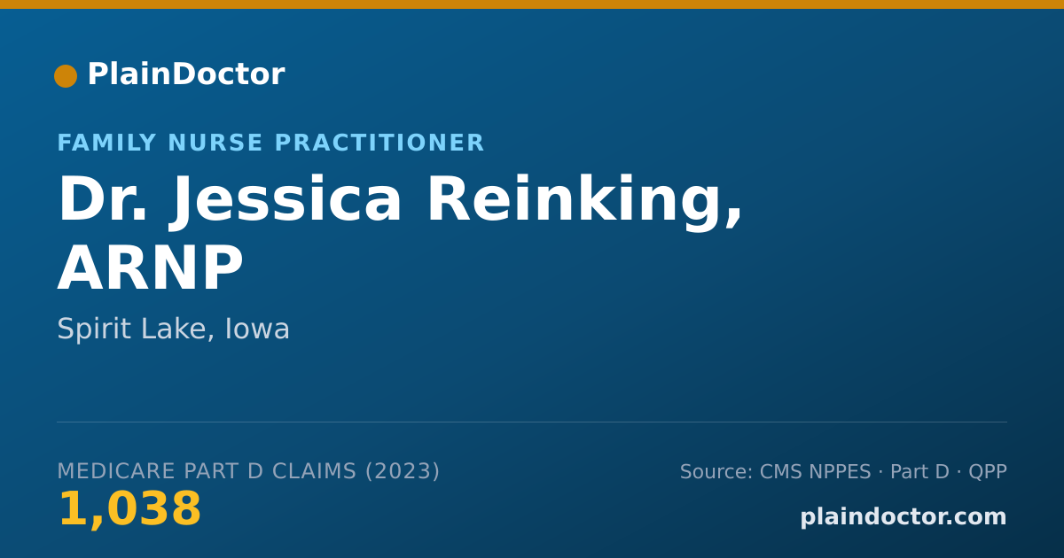 Shareable card for Jessica Reinking, ARNP - Family Nurse Practitioner, Spirit Lake, IA