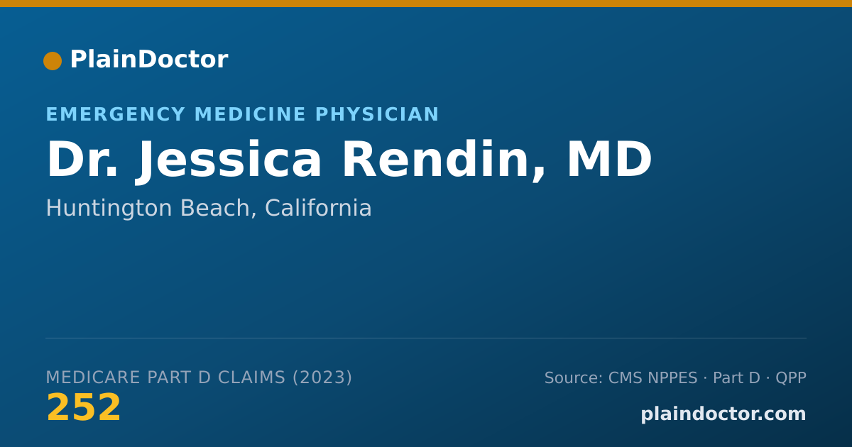 Shareable card for Jessica Rendin, MD - Emergency Medicine Physician, Huntington Beach, CA