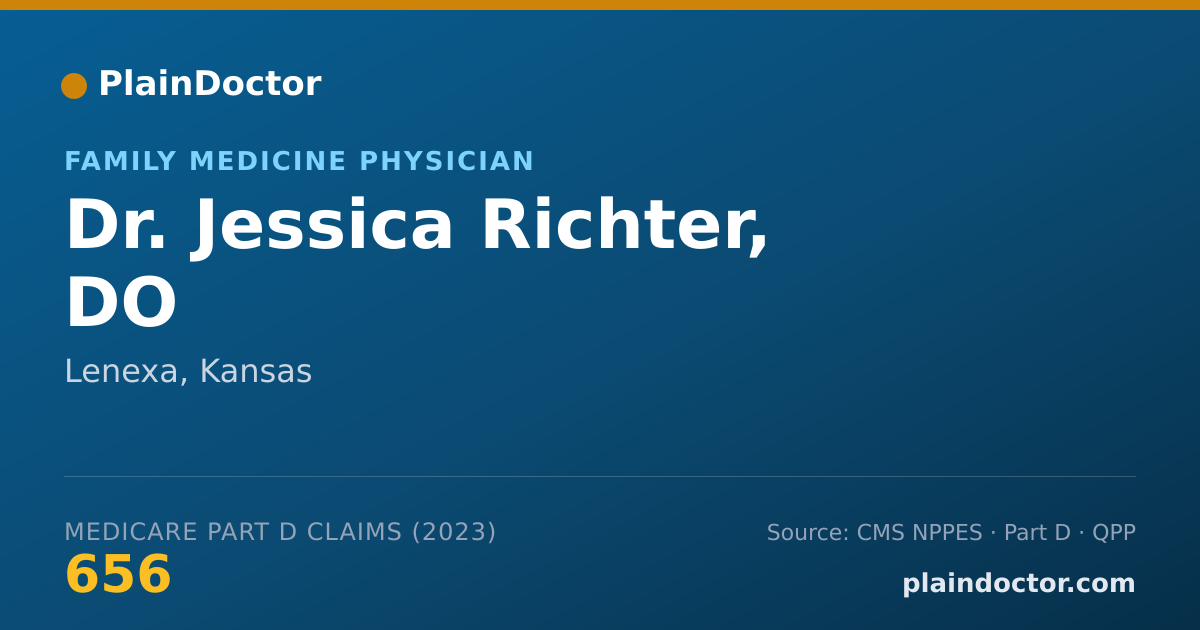 Shareable card for Jessica Richter, DO - Family Medicine Physician, Lenexa, KS