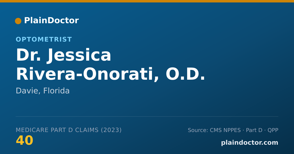 Shareable card for Jessica Rivera-Onorati, O.D. - Optometrist, Davie, FL