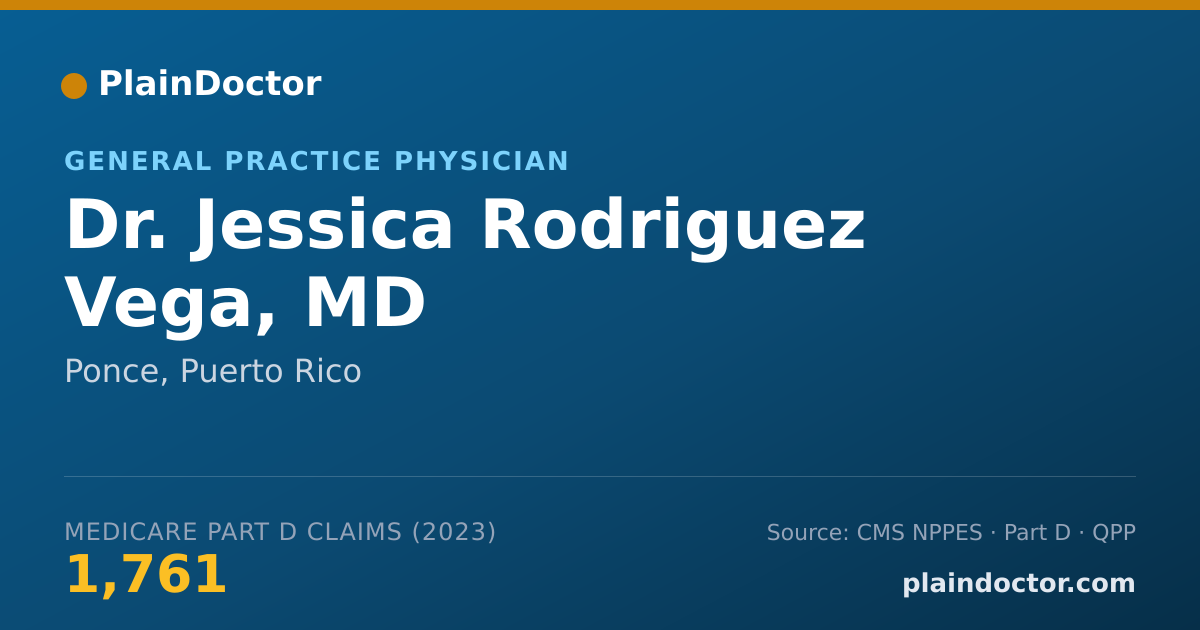 Shareable card for Jessica Rodriguez Vega, MD - General Practice Physician, Ponce, PR