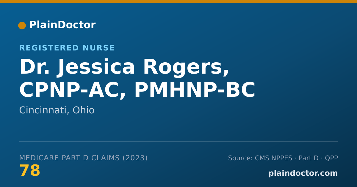 Shareable card for Jessica Rogers, CPNP-AC, PMHNP-BC - Registered Nurse, Cincinnati, OH