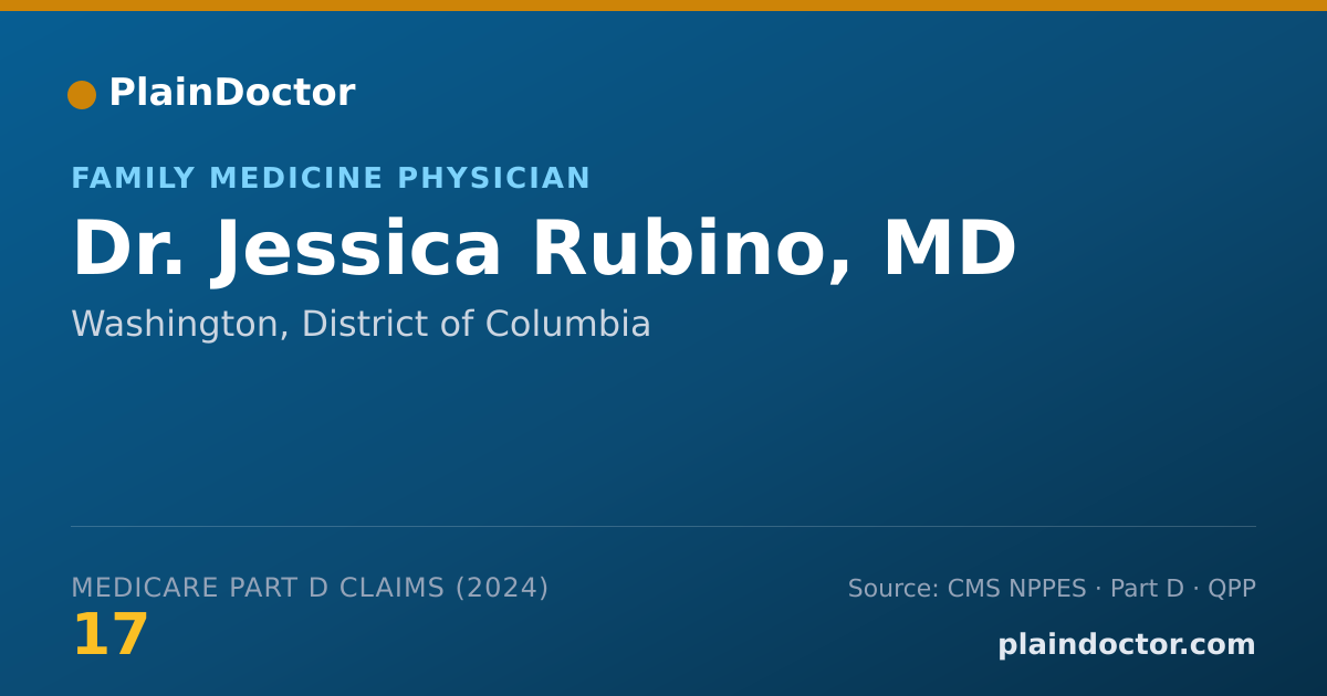 Shareable card for Jessica Rubino, MD - Family Medicine Physician, Washington, DC