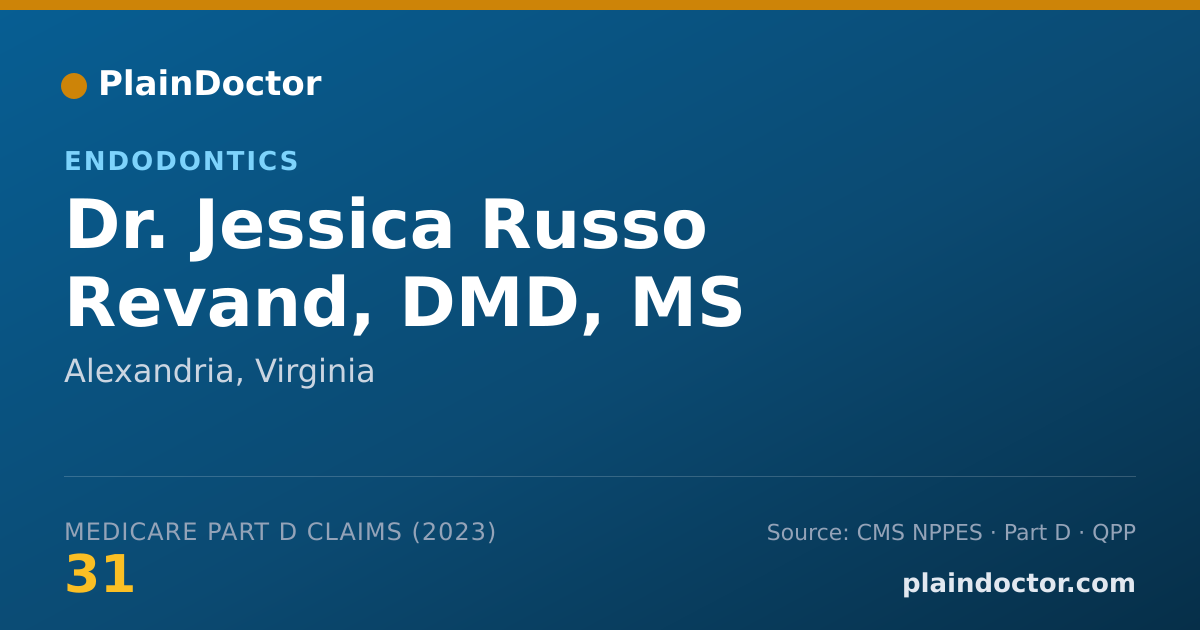 Shareable card for Jessica Russo Revand, DMD, MS - Endodontics, Alexandria, VA