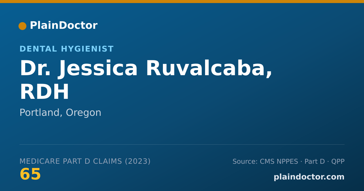 Shareable card for Jessica Ruvalcaba, RDH - Dental Hygienist, Portland, OR