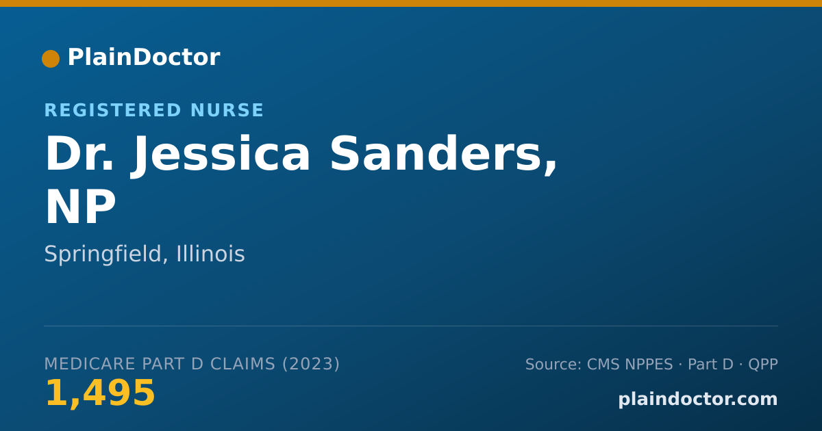Shareable card for Jessica Sanders, NP - Registered Nurse, Springfield, IL