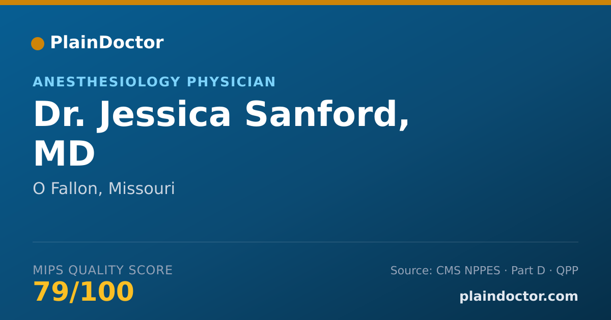 Shareable card for Jessica Sanford, MD - Anesthesiology Physician, O Fallon, MO