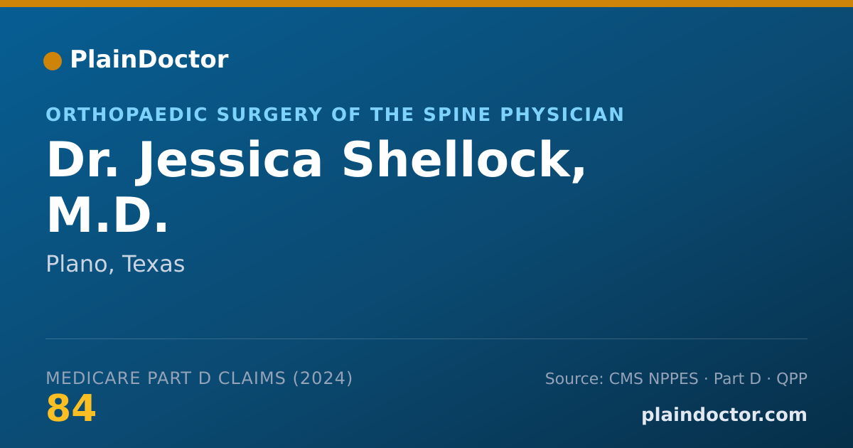 Shareable card for Jessica Shellock, M.D. - Orthopaedic Surgery of the Spine Physician, Plano, TX