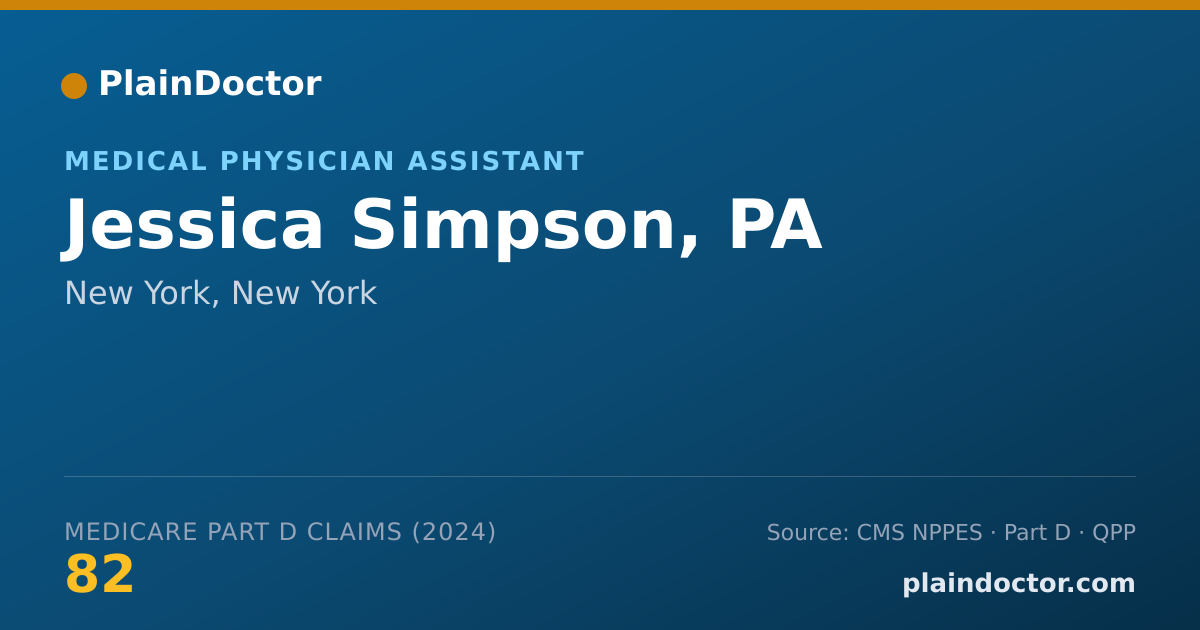 Shareable card for Jessica Simpson, PA - Physician Assistant, New York, NY