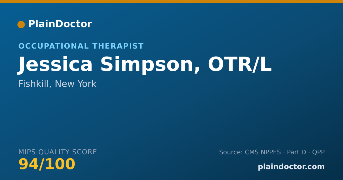 Shareable card for Jessica Simpson, OTR/L - Occupational Therapist, Fishkill, NY