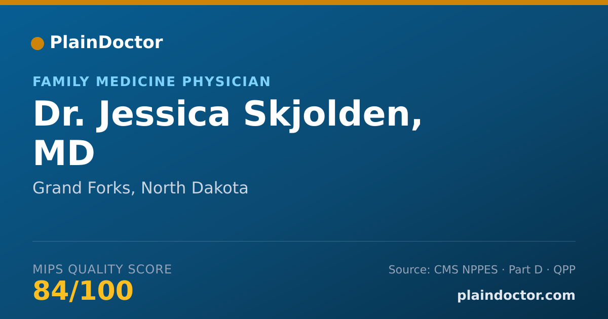 Shareable card for Jessica Skjolden, MD - Family Medicine Physician, Grand Forks, ND