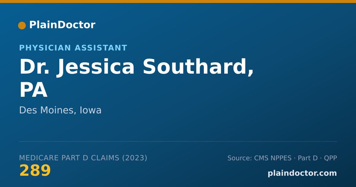 Shareable card for Jessica Southard, PA - Physician Assistant, Des Moines, IA