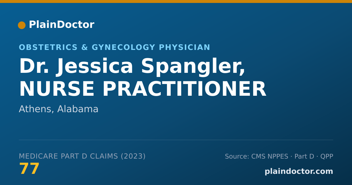 Shareable card for Jessica Spangler, NURSE PRACTITIONER - Obstetrics & Gynecology Physician, Athens, AL