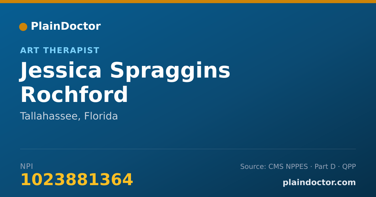 Shareable card for Jessica Spraggins Rochford - Art Therapist, Tallahassee, FL