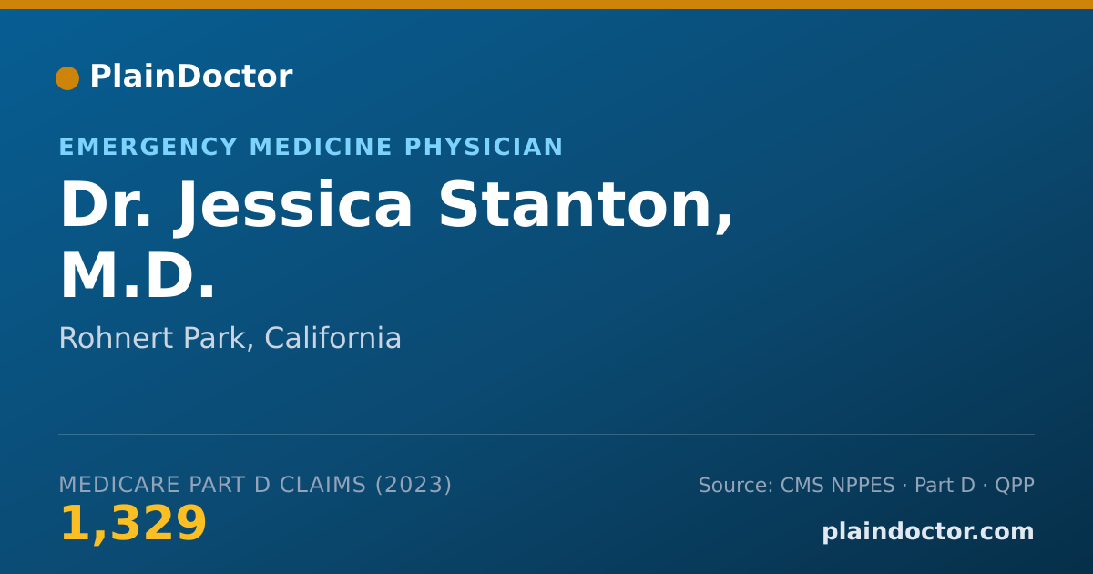 Shareable card for Jessica Stanton, M.D. - Emergency Medicine Physician, Rohnert Park, CA
