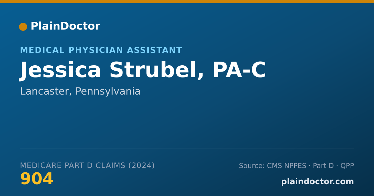 Shareable card for Jessica Strubel, PA-C - Medical Physician Assistant, Lancaster, PA