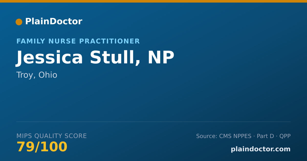 Shareable card for Jessica Stull, NP - Family Nurse Practitioner, Troy, OH