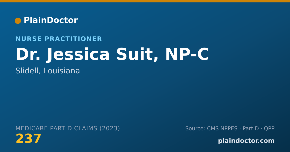 Shareable card for Jessica Suit, NP-C - Nurse Practitioner, Slidell, LA