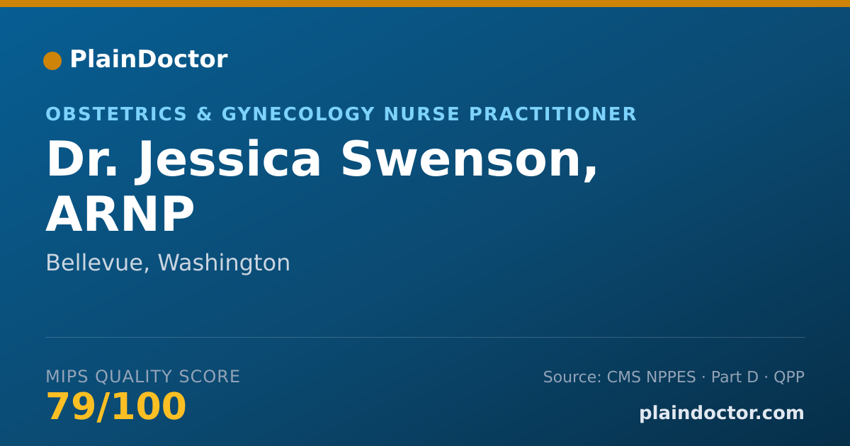 Shareable card for Jessica Swenson, ARNP - Obstetrics & Gynecology Nurse Practitioner, Bellevue, WA
