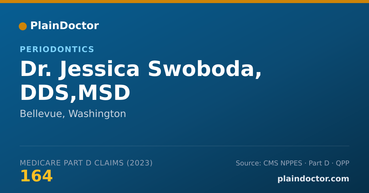Shareable card for Jessica Swoboda, DDS,MSD - Periodontics, Bellevue, WA
