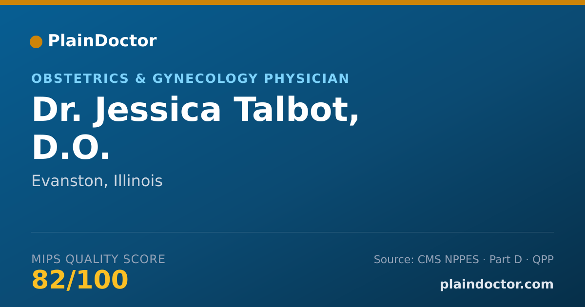 Shareable card for Jessica Talbot, D.O. - Obstetrics & Gynecology Physician, Evanston, IL