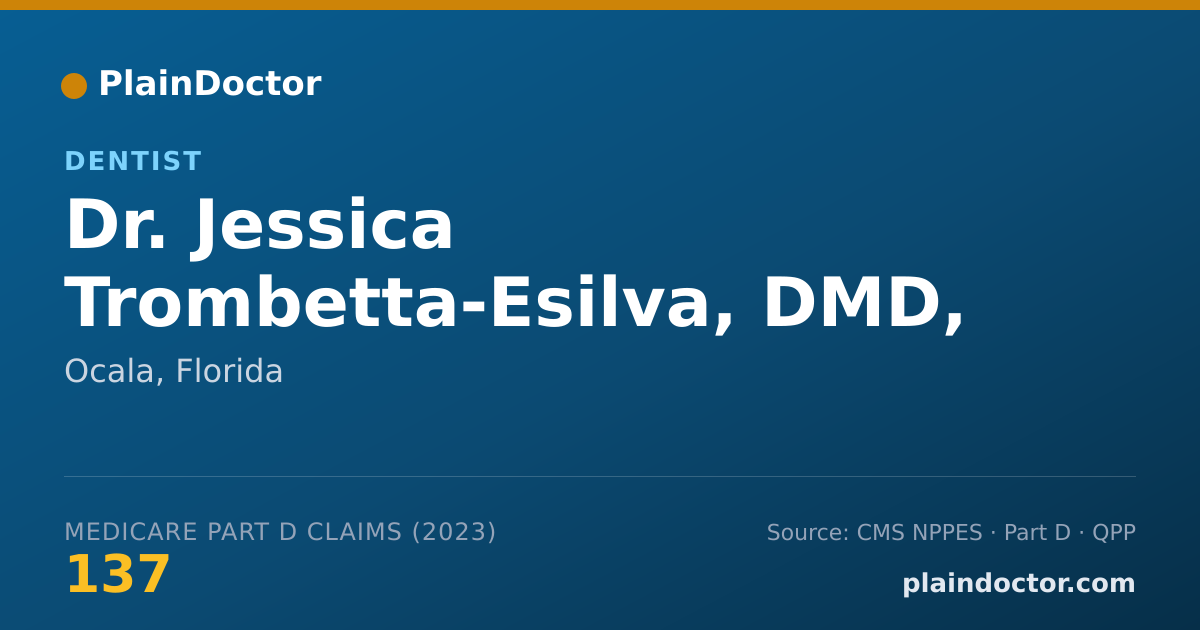 Shareable card for Jessica Trombetta-Esilva, DMD, PHD - Dentist, Ocala, FL