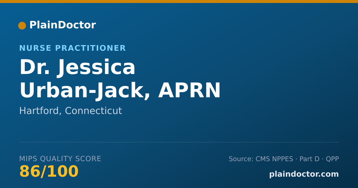 Shareable card for Jessica Urban-Jack, APRN - Nurse Practitioner, Hartford, CT