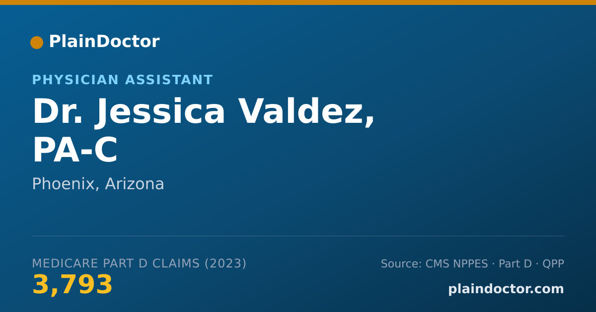 Shareable card for Jessica Valdez, PA-C - Physician Assistant, Phoenix, AZ