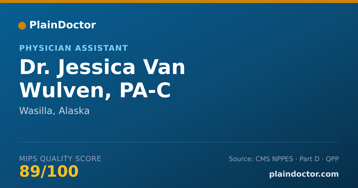 Shareable card for Jessica Van Wulven, PA-C - Physician Assistant, Wasilla, AK