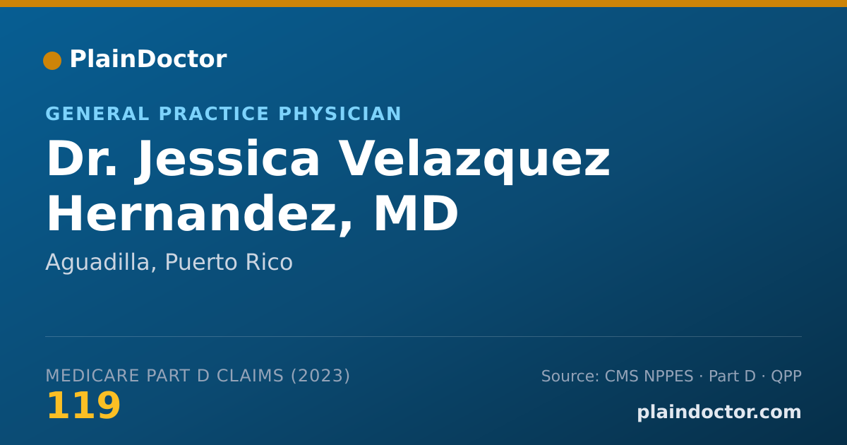 Shareable card for Jessica Velazquez Hernandez, MD - General Practice Physician, Aguadilla, PR